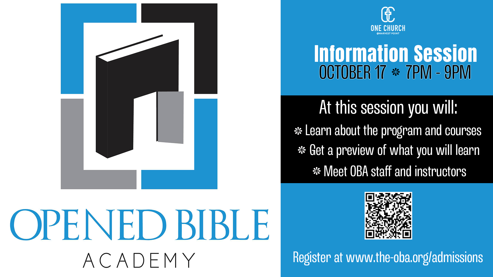 Open Bible Academy Interest Meeting | OCT 17