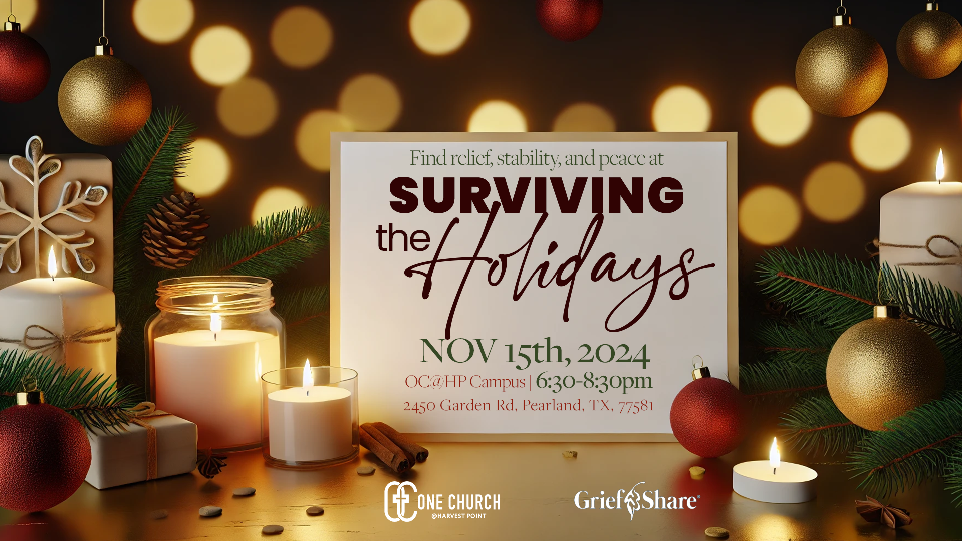 Grief Share: Surviving the Holidays | NOV 15