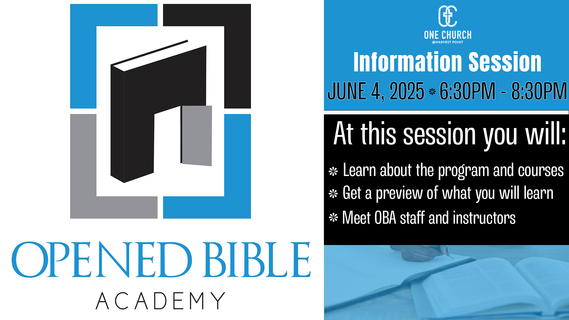 OBA Info Session | JUNE 4